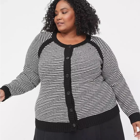 Lane Bryant Long-Sleeve Button-Front Stitch Cardigan Sweater Size 22/24 NEW! - Picture 1 of 9